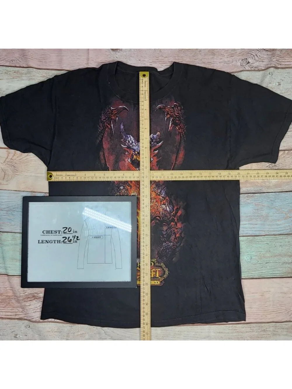 Blizzard World of Warcraft Cataclysm 2010 Video Game T Shirt, Men's Medium